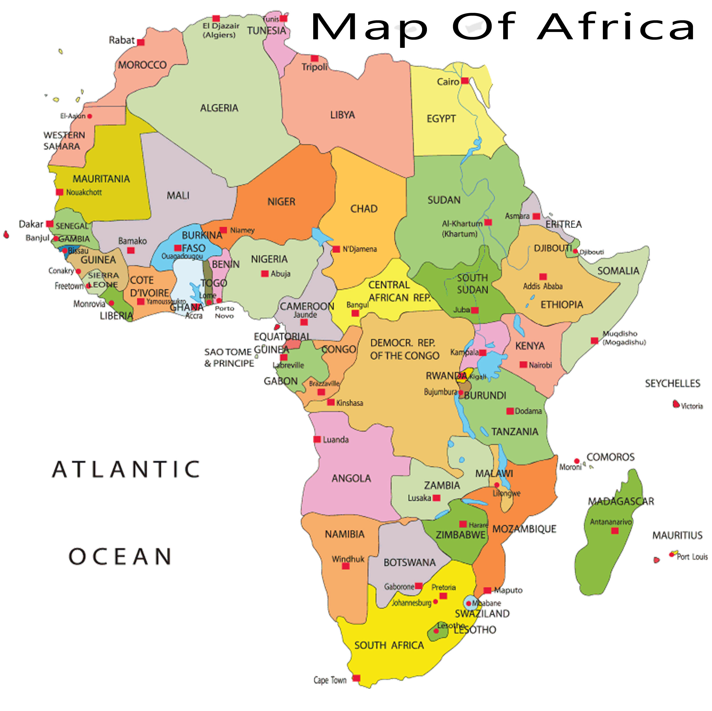 Printable Map For Africa