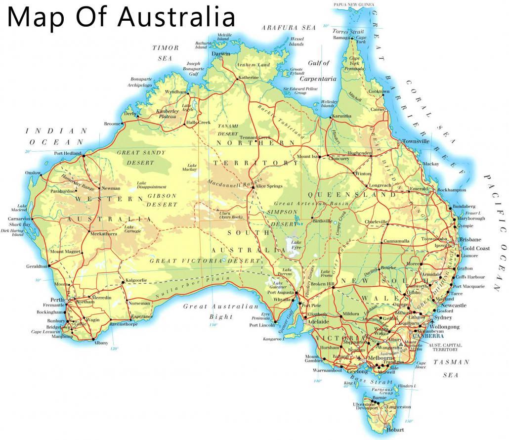 Map Of Australia | Chameleon Web Services