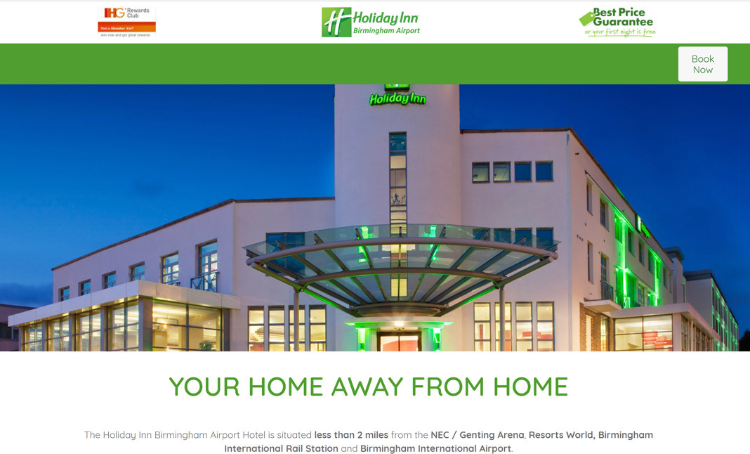 Holiday Inn Birmingham Airport Hotel Bhx Chameleon Web Services